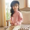 Suéter para niñas, otoño e invierno de 2025, nuevo, forrado de vellón, engrosado, de color sólido, camisa base para mujeres y niños, de una pieza, de terciopelo, combina con todo, estilo occidental.