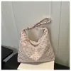 2026 Nueva Bolsa Tote de Lunares Estilo Coreano Juvenil con Cordón, Bolso Cruzado de Hombro Único de Gran Capacidad, Bolso Versátil para Viajes Diarios para Mujeres