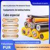 Cabo de elevação de tambor de guindaste de lixo PUR, máquina de elevação, cabo de poliuretano flexível, resistente ao desgaste, anti-puxão e arrasto