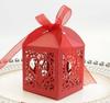 Caixa de doces de casamento europeu laser oco caixa de doces de casamento criativa caixa de chocolate rosa Shenzhen atacado
