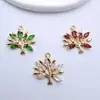Colgante de Zirconia Chapado en Oro que Conserva el Color Accesorios del Árbol de la Vida Pendientes DIY Pendientes Pulsera Collar Accesorios de Material para el Cabello Hechos a Mano