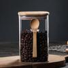 Frasco de vidrio cuadrado sellado, caja de almacenamiento de granos, botella de vidrio de gran capacidad, frasco de té de vidrio de borosilicato
