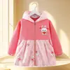 Bata para Bebé, Ropa de Abrigo de Otoño e Invierno para Niños Chaqueta de Plumas, Ropa Protectora Impermeable y Anti-Suciedad, Chaqueta Larga de Manga Larga con Cremallera para Niños Tallas Mediana y Grande