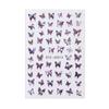 Pegatinas de Arte de Uñas Transfronterizas de Belleza Completa Ins Deseo Puro Morado Rosa Láser Luminoso Mariposa Pegatinas de Arte de Uñas