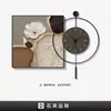 Piedra Llega a Restaurante de la Suerte Pintura Decorativa con Reloj Lujo Ligero Sensación de Gama Alta Pintura de Pared para Comedor Reloj de Pared Simple Transfronterizo