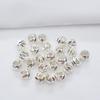 Contas de Flores Cortadas Cobertas de Ouro 18K com Preservação de Cor Cobre Puro Contas Separadas Acessórios de Pulseira DIY Material de Miçangas Feito à Mão Pequenas Contas Douradas Atacado