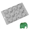 Molde de doce de elefante bebê 12 cavidades transfronteiriço, molde de silicone comestível para bolo de chocolate de elefante bebê, ferramentas de cozinha para assar