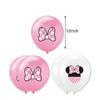 Suministros de Decoración para Fiesta de Cumpleaños con Tema de Minnie Rosa, Traje de Vajilla Desechable, Bandera para Colgar