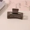 Pinza para el Cabello Mate Transfronteriza Tipo Pinza de Tiburón con Acabado de Alta Gama, Pinza de Garra Rectangular Simple de 13 cm, Tamaño Grande para Cabello Grueso, Accesorio para el Cabello para Mujer