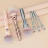 Venta directa de fábrica 4 en 1 pincel de maquillaje magnético, pincel de polvos portátil, pincel para sombras de ojos, herramienta de belleza de cerdas suaves, producto popular de exportación