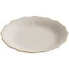 Plato Plano de Cerámica Dehua con Forma de Flor Plato Hondo Creativo Japonés Retro Asimétrico Vajilla Plato Plato para el Hogar Sensación de Alta Gama