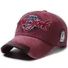 Parche de gorra de béisbol bordado de Nueva York transfronterizo gorra de béisbol bordada gorra de visera solar lavada gorra de copa suave sombrero de copa de marea