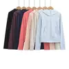 Sudadera con capucha ajustada protectora del sol, top de yoga, chaqueta tipo cárdigan + Pantalones rectos de cintura alta con cordón, conjunto deportivo