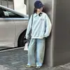 Conjunto de Moletom com Gola Polo para Meninas, Novo Conjunto de Duas Peças Estilo Coreano Solto e Estiloso para Primavera e Outono, Roupas da Moda Tendência para Crianças