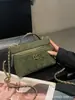 2026 Estilo Nuevo Bolsa Portátil para Lonchera Bolsa Mini para Maquillaje de Gamuza Escarchada Asa Cadena Hombro Bandolera
