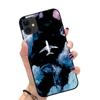 Para iPhone15 Niche Casal Capa de Celular Love Map Simple Aircraft Love Casal Capa de Celular