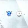 Pendientes de Aleación de Titanio ASTM F-136 Cabeza de Gato Pequeño Diablo Ópalo G23 Titanio Ópalo Piercing Labial Piercing Lengua Joyería para Orejas