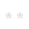 Pendientes de flor de cerezo de plata pura S999 para mujer, lujo ligero y sensación de alta gama, pendientes de flor simples y elegantes de rosca, venta al por mayor
