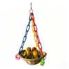 Juguete para loros, juguete para pájaros, cesta de flores para loros, nido para pájaros, columpio, puente colgante, loro de tamaño pequeño y mediano, 85 g