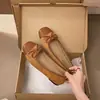 Zapatos Planos de Ballet con Lazo Estilo Francés para Mujer, Nuevo Modelo 2026, Puntera Cuadrada, Boca Baja, Inspirados en Chanel, Mocasines de Suela Suave
