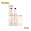 Proveedor Fabricante Suministra Tubo de Lápiz Labial Giratorio Hermético, Redondo Boca Oblicua Transparente Lápiz Labial Tubo Vacío Material de Embalaje