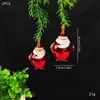 Nuevas decoraciones navideñas de plástico, pequeños colgantes, adornos de Papá Noel, suministros de diseño de ambiente en stock al por mayor