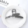 Clip Agarre de Trigo Tocado Antiguo Avanzado Elegante Horquilla Temperamento Diamante Flash Disco Clip para Cabello Parte Trasera Clip Tiburón