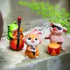 Ornatos criativos de animais de desenho animado em banda para carro, decorações de painel, micro paisagens de mesa, paisagismo de jardim ao ar livre atacado