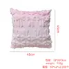 Nova Capa de Travesseiro Plush Acolchoada Tridimensional da Amazon com Laço Rosa, Capa de Travesseiro Decorativa para Sofá, Almofada Lombar
