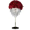 Accesorios de Boda Portaflores de Mesa de Cristal Mesa Principal Salón de Bodas Estante de Hierro Europeo Decoraciones Nuevos Adornos Acrílicos