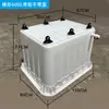 Caja de Volteo con Ruedas Extra Grande para Cría de Tortugas con Salida de Drenaje, Tanque de Peces con Agujeros, Cubeta de Peces para Acuicultura con Ruedas