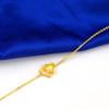 Pulsera 3D Dorada para Mujer Ajustable Joker Pulsera Coreana Forma de Amor Oro Moneda Euro Joyería al por Mayor