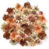 3-10cm, 15 cabezas de flores artificiales, kit de materiales para manualidades, diseño surtido, accesorios para guirnaldas de flores multicolor