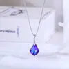 Collar Colgante de Cristal Nuevo Transfronterizo Europeo y Americano Colorido Forma de Gota Taigang Nicho Cadena de Caja Joyería Versátil