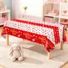 Mantel del Día de San Valentín de Amazon Transfronterizo Suministros para Fiesta de Aniversario Decoración de Propuesta de Boda Compromiso Mantel de Plástico