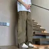Pantalones Cargo de Pierna Recta Largos Resistentes al Viento Casuales de Talla Grande para Hombre, Personas Gordas, Holgados, Extra Gruesos, Ensanchados, Tendencia Americana de Primavera y Otoño