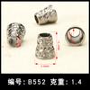 Cabeça de corda de metal de sino cilíndrica [em estoque atacado] moda cabeça de corda de suéter usar fivela de corda liga reta Sino