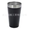 Vaso de cerveza portátil de acero inoxidable de doble capa de 16 oz, muy vendido en Amazon, con conservación del calor y frío, pequeño, portátil y fácil de transportar.