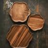 Pregunte Cang nuez nuevo encaje chino bandeja refresquera maceta de madera maciza bandeja para té creativa para bocadillos de frutos secos