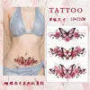 Adesivo de Tatuagem Succubus Irmã Real à Prova d'Água Feminino de Longa Duração Sexy Clavícula Barriga Adesivo Padrão Avançado de Borboleta Cobre Cicatrizes