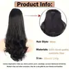 Peruca de Rabo de Cavalo Sintético Longo Cacheado Ondulado com Cordão Europeu e Americano Venda por Atacado Rabo de Cavalo em Estoque Dropshipping