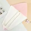 Touca Engrossada de Fleece de Coral de Camada Dupla para Secar Cabelo Secagem Rápida Super Absorvente Lenço de Cabeça para Cabelo Toalha de Shampoo para Adultos Touca de Banho