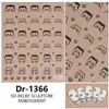 Redanco5D Repujado Popular Dibujos Animados Pegatina para Uñas Gato Lindo Marco Estéreo Pegatina Estéreo para Uñas Dr1369