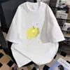 Top de Estilo Sencillo Holgado de Verano con Cuello Redondo Versátil Casual Camiseta de Manga Corta Estampada Estilo Coreano Ins Top Adelgazante de Media Manga
