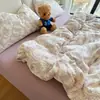 Conjunto de Quatro Peças de Gaze Aeróbica Dupla Camada 100% Algodão Grau A Materno e Infantil Cobertor de Gaze de Algodão Puro Lençol de Cama Conjunto de Três Peças para Dormitório Estudantil