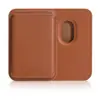 Compatível com Magsafe, porta-cartões magnético para iPhone 12/13/14/15, em couro, disponível em estoque.
