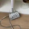 2026 Bolso Cuadrado Pequeño de Moda para Mujer, Fresco, Nuevo Artículo, Gran Capacidad, de Hombro Único, Cruzado, de Mano, con Lunares, Simple y Moderno