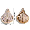 21 Tipos de Colgantes para Joyería de Acrílico Dorado Láser Imitación Nácar, Colgantes de Caracola, Accesorios para Joyería DIY Serie Oceánica