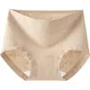 Ropa Interior de Algodón Puro para Mujer 10A Tipo de Entrepierna Antibacteriana a Jacquard Ajustado a la Cadera Estrella y Luna Cintura Alta Tallas Grandes Calzoncillos tipo Boxer Rojos para Mujer