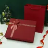 En stock Caja de Regalo Roja Navideña Caja Vacía Caja de Empaque de Alta Gama Caja de Regalo Acompañante Caja de Regalo para Ropa Bufanda